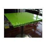 Green Dining Room Tables With Marble Top / Acrylic Solid Surface Table Polished