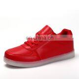 L1601 Latest Design Hot Sale Red PU Leather Mens Sneakers Light up LED Shoes thumbnail-5