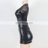 Hot Selling Black Color Sexy Leather Lingerie thumbnail-4