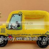 cartoon yellow peanuts snoopy car plush stuff toys photo frame