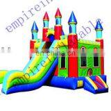 cartoon inflatable funny jumpers for kids with slide