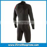 Custom Fit 2/3MM Premium Neoprene CR Men Long Sleeve Watersports Shorty Wetsuit thumbnail-2