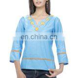 Handmade Sequin and Beads Work Women Silk Tunics thumbnail-2
