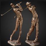 Handcraft Bronze Golf Statue, Lost Wax Casting Bronze Sport Style Statue thumbnail-2