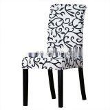 Printed Elastic Chair Cover Dining Spandex Stretch Removable Slipcovers for Dining Room Banquet Wedding Kitchen thumbnail-6