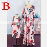 2019 NEW LONG Sleeve FLORAL Mom Daughter Dress Family Matching Outfit (this Link for Girls,1-8years) thumbnail-3