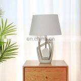 Top Sale Beige Porcelain Base Cloth Lampshade Home Decor Hotel Table Lamps for Indoor