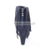 2016 Latest Fashion New Designs Wedges Lady Suede Upper Long Tassel Sandals Shoes thumbnail-5