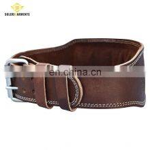 High Quality Custom Made Men's Leather Weightlifting Belt Adjustable With Buckle Back Support Gym Fitness Belt thumbnail-2