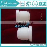 High quality high precision white plastic POM and PTFE micro CNC lathe and turning parts and fittings