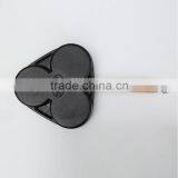 Mini Three Holes Cast Iron Frying Pan With Wooden Handle thumbnail-4