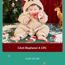 100% Food Grade Bpa Free Christmas Silicone Teethers Wholesale Newborn Teething Toys Christmas Silicone Teether thumbnail-3