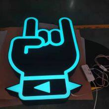 Acrylic Luminous Words Mini Words Resin Outdoor Advertising Back Luminous Stainless Steel Advertising thumbnail-3