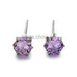 Bulk Wholesale Costume Jewelry Round Heart Square Shape Zircon Earrings Sets thumbnail-6