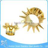 TP011244 New Season Stainless Steel Gold Plating Ear Flesh Tunnel Spikes Body Jewelry thumbnail-3