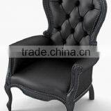 Black Leather Hotel Wooden Chair XYD450 thumbnail-1