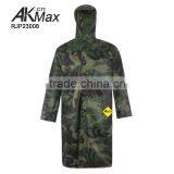 Polyester PVC Raincoat Woodland Jacket Raincoat Of Military Camouflage