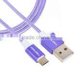Colorful Micro USB Cable Wholesale Nylon Braided Usb Charger Cable for Samsung thumbnail-4
