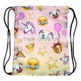 High Quality 3D Printed Wholesale Emoji Gift Drawstring Bag thumbnail-6
