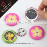 tin pin button badge / tin cloth badge / safety pin tin button badge