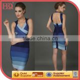 wholesale odm clothing women cheap ombre formal evening dress tight bandage tube dress low cut backless bali summer dresses
