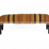 Natural Fibres Bold Stripe Upholstery Bench