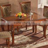 Antique Vintage Rustic Style Recycled Solid Wood Rectangle Long Wood Dining Table thumbnail-1