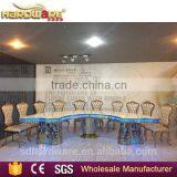 New Design Sound Induction LED Stainless Steel Base High Gloss Top Banquet Table thumbnail-5