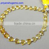 Citrine Straight Drilled Faceted Trillion Shape Briolette Beads AAA Grade Quality Gemstone Product thumbnail-3