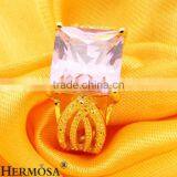 Good-Looking Deluxe Sweet Pink Kunzite 18K GP Women Engagement Ring Size 7 AR237 thumbnail-6
