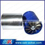 Blue Dual Side Turbonator Air Intake Fuel Gas Saver Intake Fan thumbnail-1