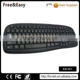 Ergonomic Design 114 Keys 2.4ghz Wireless Multimedia Keyboard for Laptop thumbnail-4
