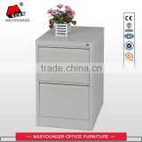 gray 100% open 2 drawers vertical steel filing cabinet