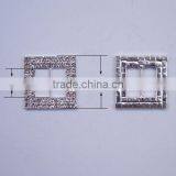 (M0561) 15mm Inner Bar Square Rhinestone Buckle ,double Rows thumbnail-1