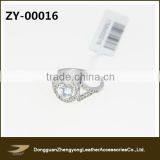 New Product Silver Rings for Women, 925 Sterling Big CZ Stone Vatality Wedding Rings