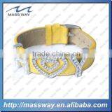 Customized Fashion Gifts Genuine Leather Bracelet With Skull Charm thumbnail-6