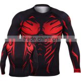 Sublimation Printing Rash Guards, Mosisture-wicking Material Compression Gear,Mens Musle Wear Customized