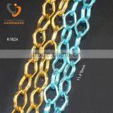 1.8mm Thick Colorful Small Oval Shape Aluminum Chain