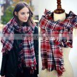 Tartan Scarf Beige Tartan Plaid Scarf thumbnail-4