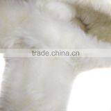 White Color Plain Best Selling Faux Fox Fur Scarf thumbnail-2