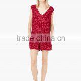 2015 Fashion Sleeveless Sexy V-neck Women' Prints Short Jumpsuits thumbnail-2