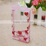 2016 hard junction smooth clear pvc box for gift packing candy box