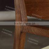 Factory Price Popular Wood and pu Chair With Table and Chair for Set thumbnail-5