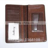 New Brand Leather Purse ID Credit Card Holder Bifold Zipper Long Mens Wallet thumbnail-5