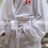 Kintting Waffle Bathrobe Summer Thin Robe thumbnail-1