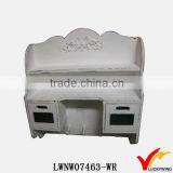 French Country Style Antique White Wooden Wall Shelf