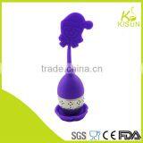 Purple Color Santa Shape Silicone+S/S Tea Infuser/strainer