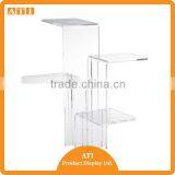 High quality factory wholesale assemble product riser acrylic cosmetic display stand