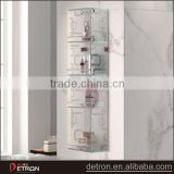 High quality tempered glass ceramic bathroom corner shelf
