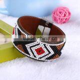 New Fashion Suede Crystal Wrap Velvet MultiLayers Braid Faux Leather Bracelet